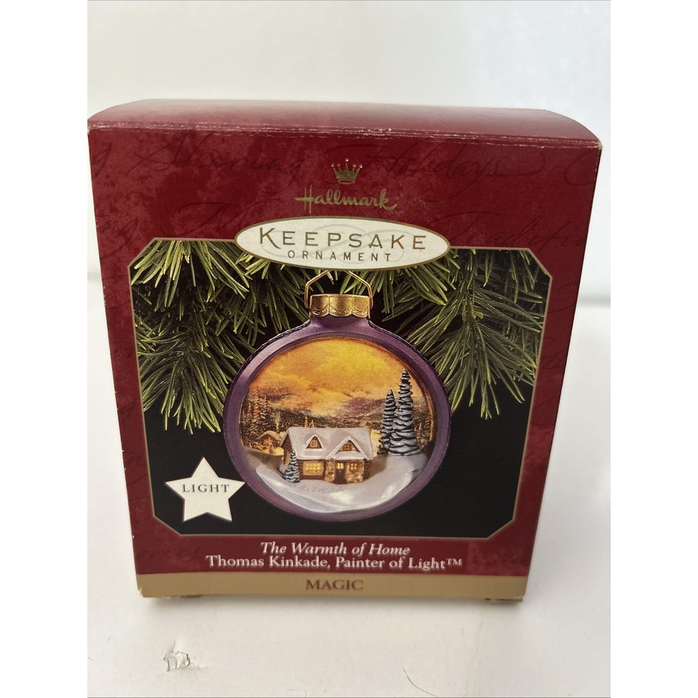Hallmark 1997 Thomas Kinkade Ornament The Warmth Of Home 1244 - Picture 3 of 8